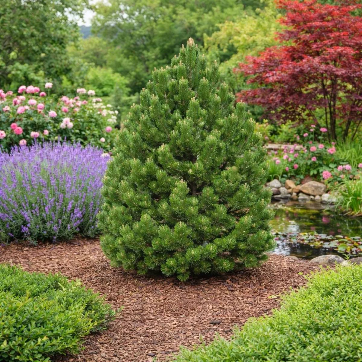 Törpe Páncélfenyő „Malinki” 120 cm „Pinus Leucodermis” (Cserepes)