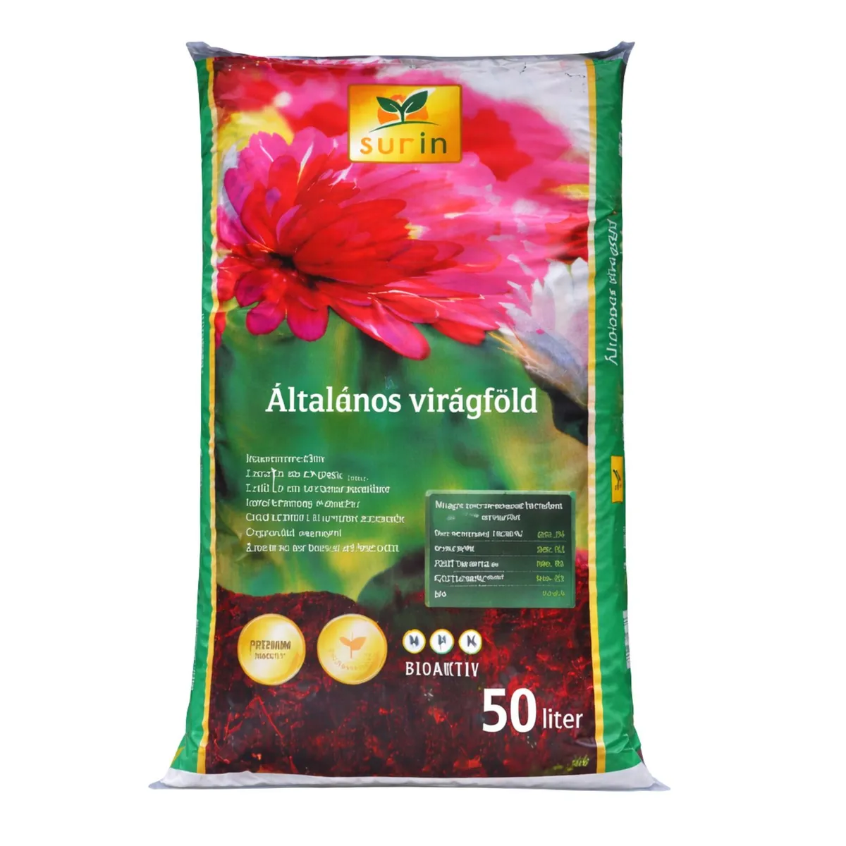 Általános virágföld 50 liter Sunin