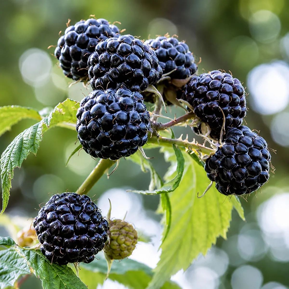 Fekete málna ‘Black Jewel’ 100 cm Rubus occidentalis (cserepes gyümölcstermő málna)